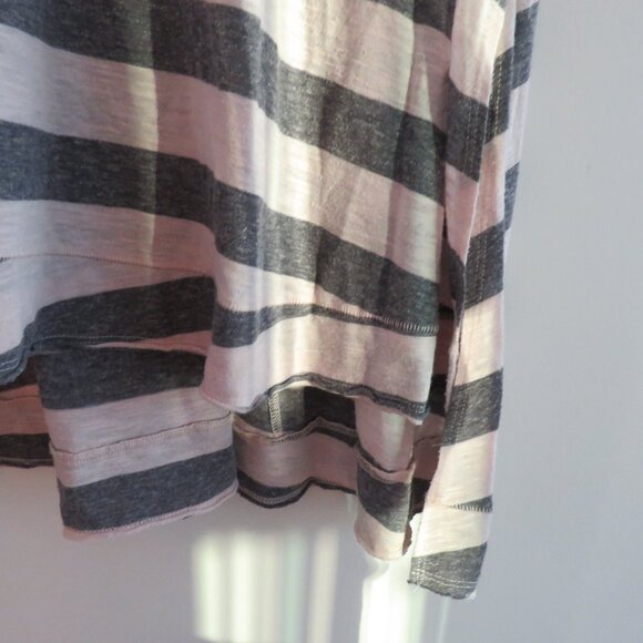 FREE PEOPLE WE THE FREE Slub Knit Striped Oversized Tunic Top Casual Boho - Sz M - Picture 8 of 13